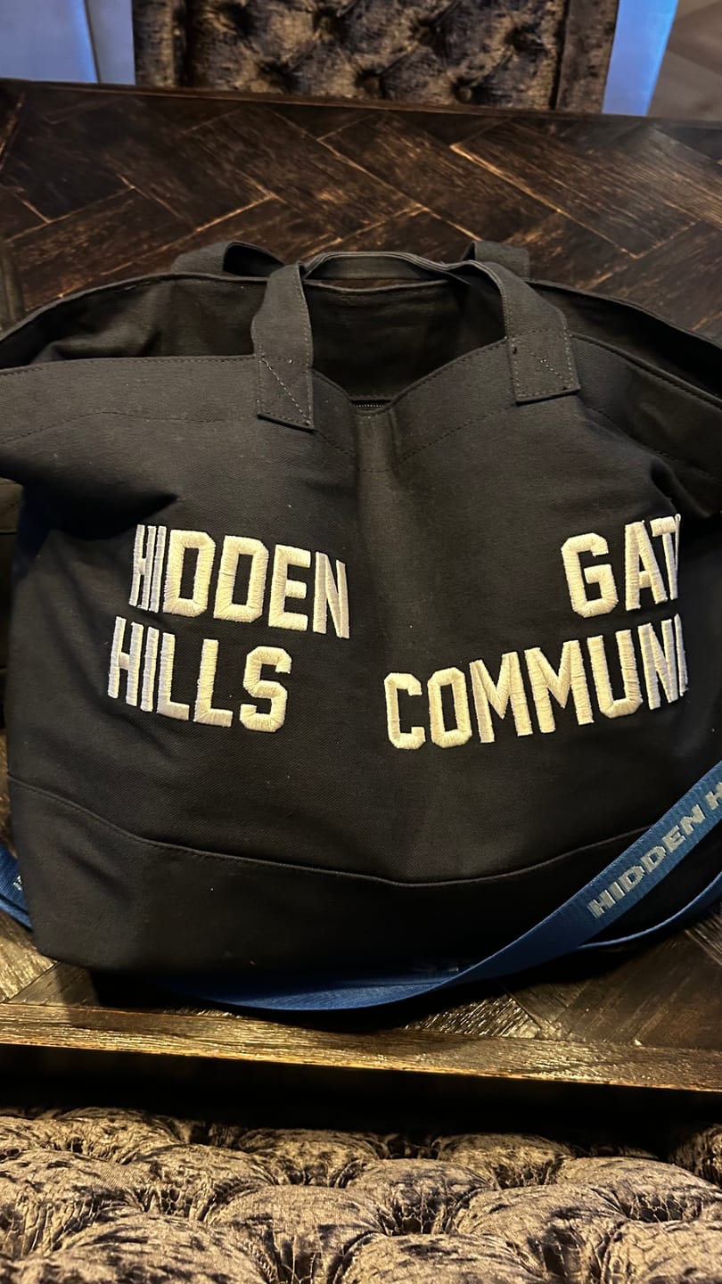 Customer photo review of GATED COMMUNITY CANVAS SHOPPER BAG