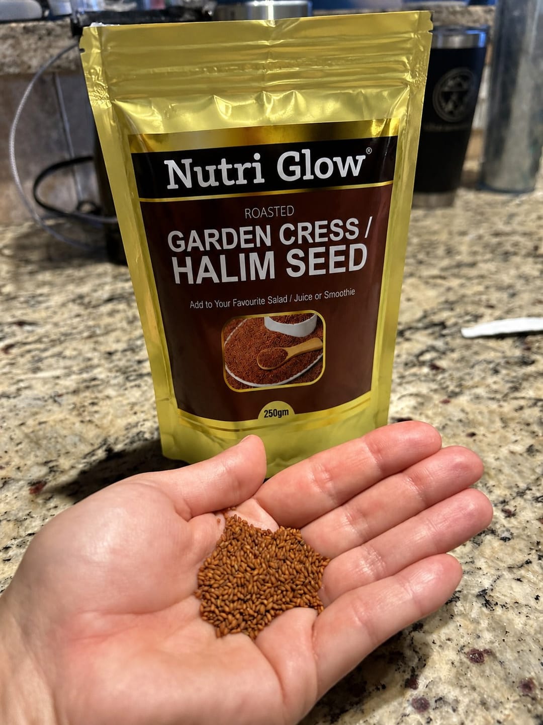Customer photo review of Nutri Glow Garden Cress (Halim Seeds) – 250g | Ready to Eat