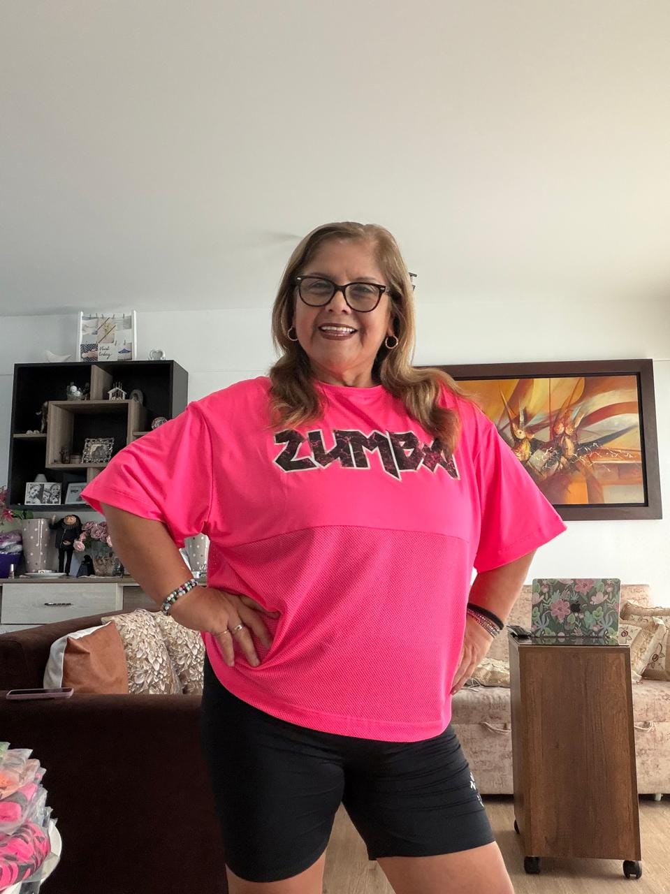 Customer photo review of Rock 'n' Roll Boxy Top With Mesh Bottom Panels