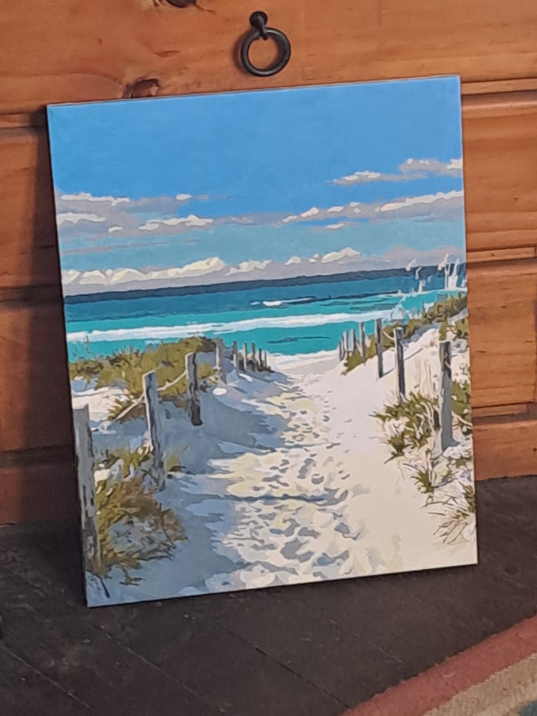 Customer photo review of Beach Path | Paint by Number