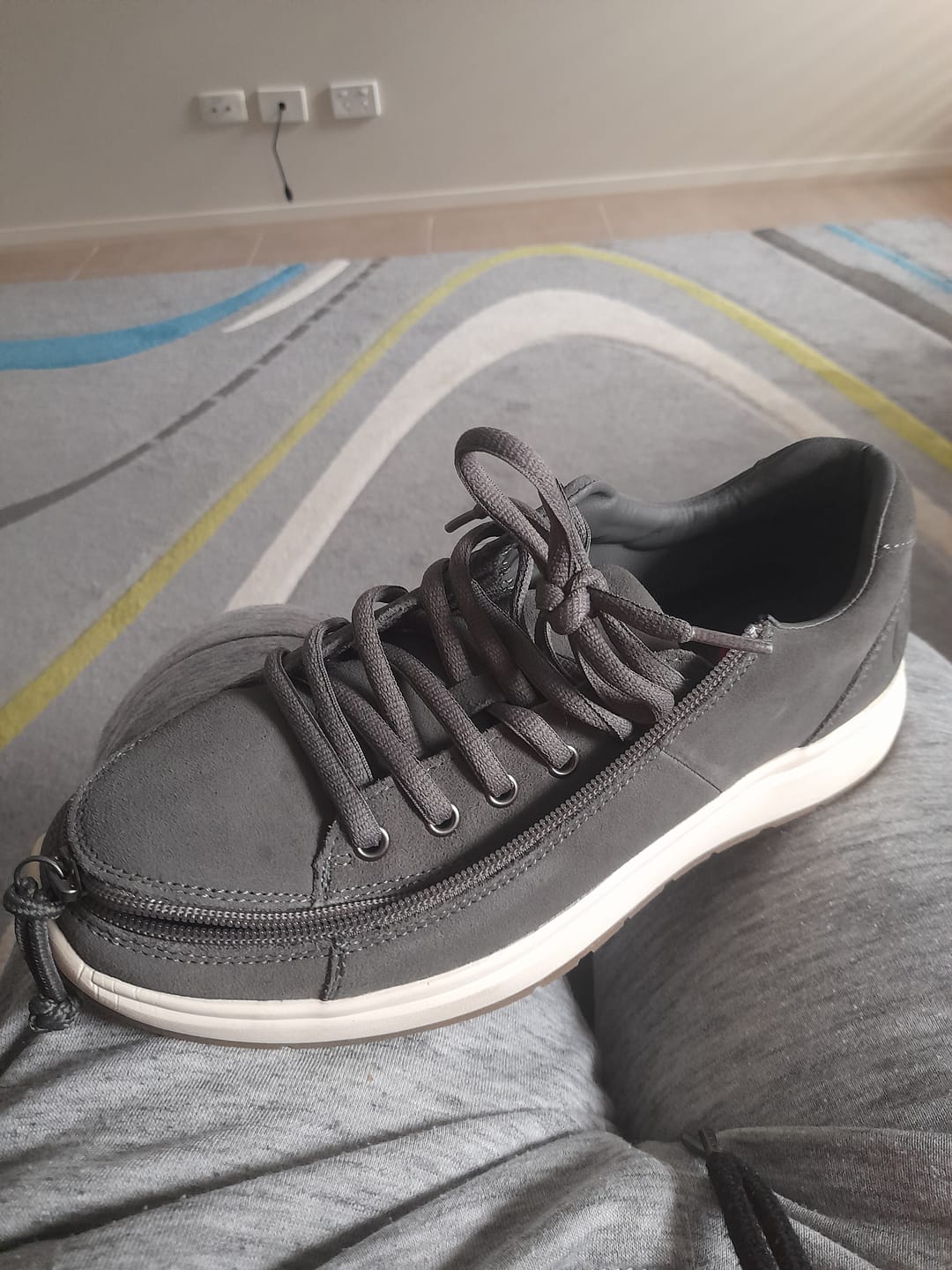 Customer photo review of Men's Grey Suede BILLY Comfort Lows (CPMA Approved)