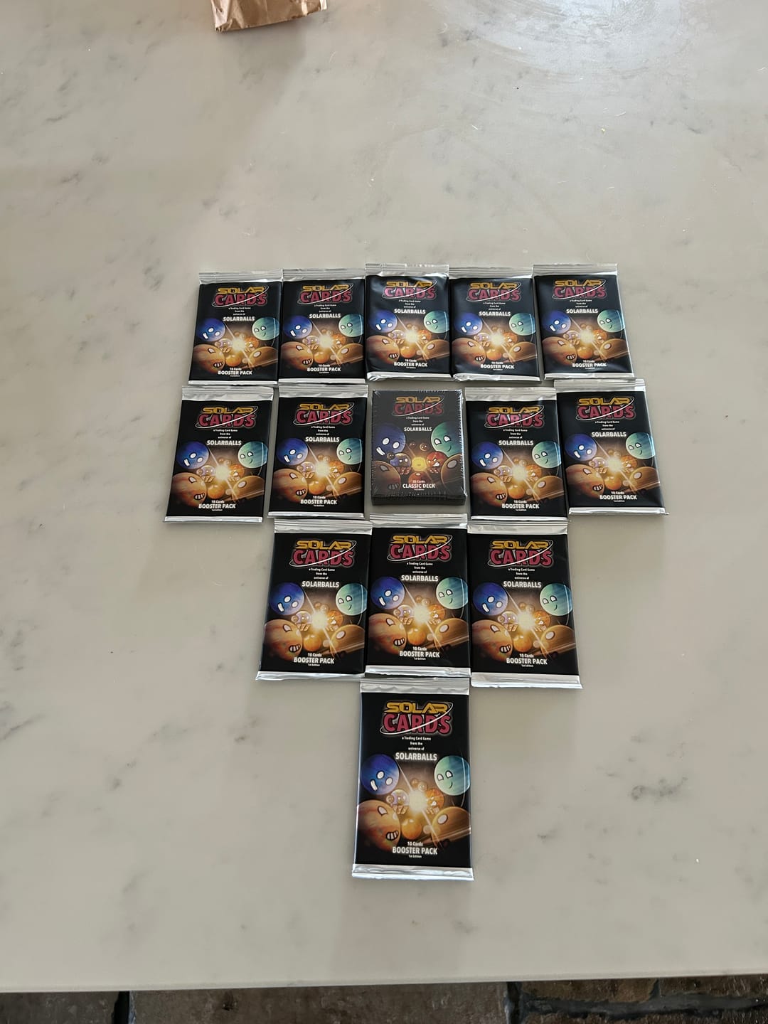 Customer photo review of SolarCards Booster Pack 1st Edition