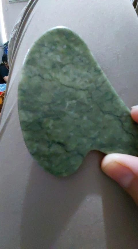 Customer photo review of Jade Roller & Gua Sha Set