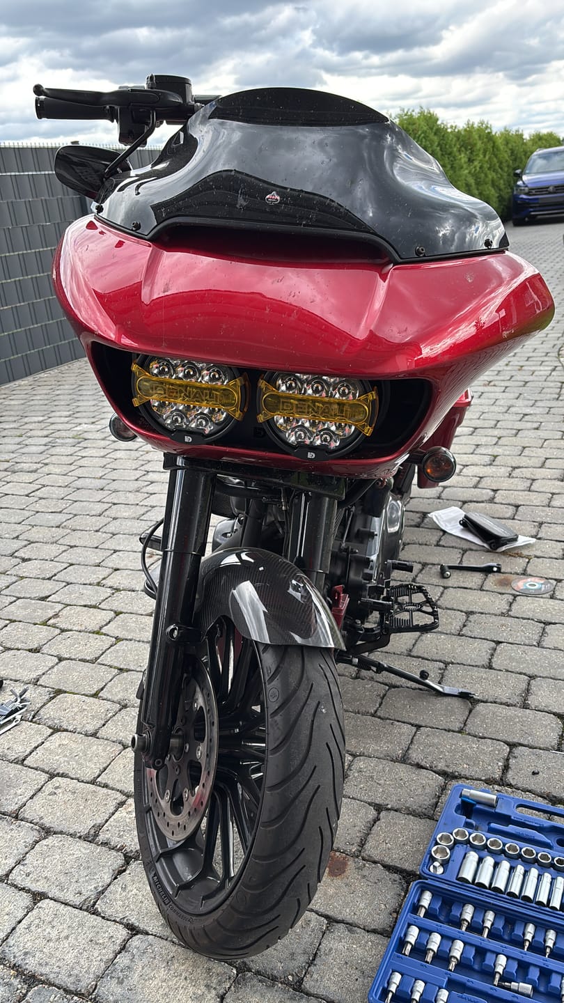 Customer photo review of D14 Destroyer LED Motorcycle Headlight Upgrade Kit for Harley-Davidson Road Glide, '15-'23