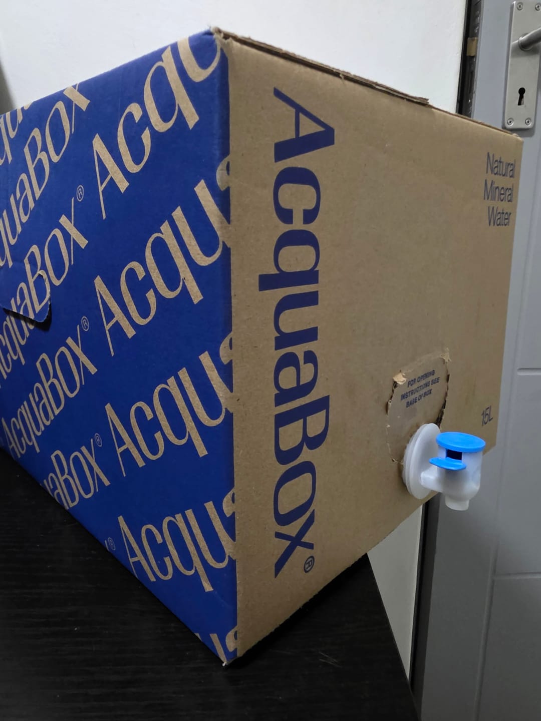 Customer photo review of AcquaBox by Mountain Falls 15L – STILL Mineral Water (on tap Bag-in-Box)