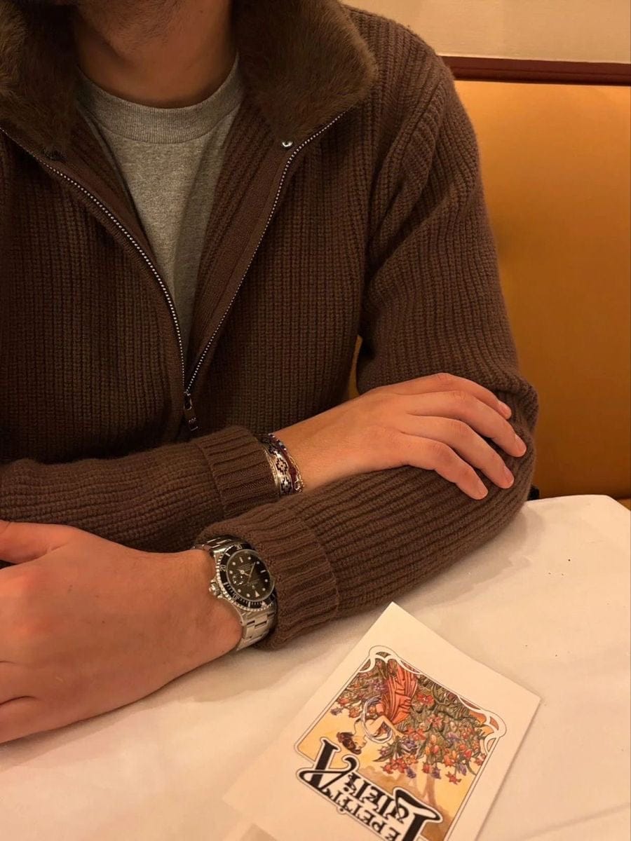 Customer photo review of Fur Zipper "Stockholm"- Dark Grey