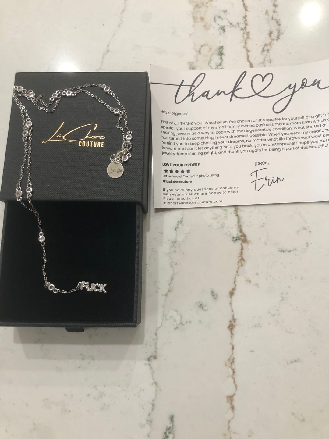 Customer photo review of Fuck Necklace