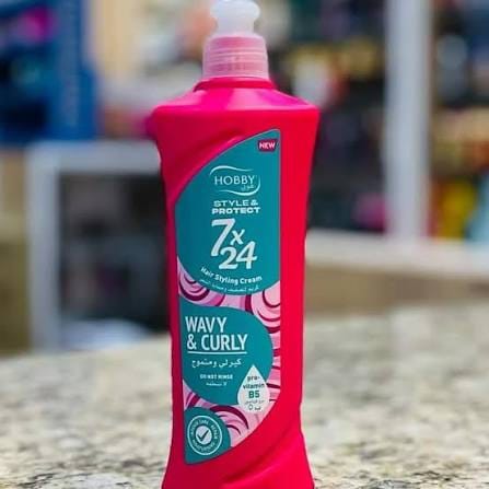 Customer photo review of Hobby hair cream 250ml 24×7 wavy & curly v3
