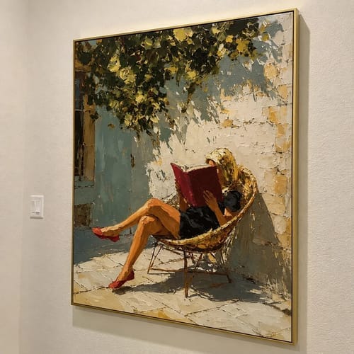 Customer photo review of Modern Folk Art｜Sunlit Reading Retreat