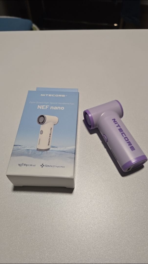 Customer photo review of NEF Nano - Palm-Sized High-Speed Handheld Fan