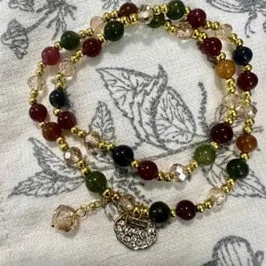 Customer photo review of FuAttract Protection Luck & Prosperity Colorful Tourmaline Ruyi Lock Double Layer Bracelet