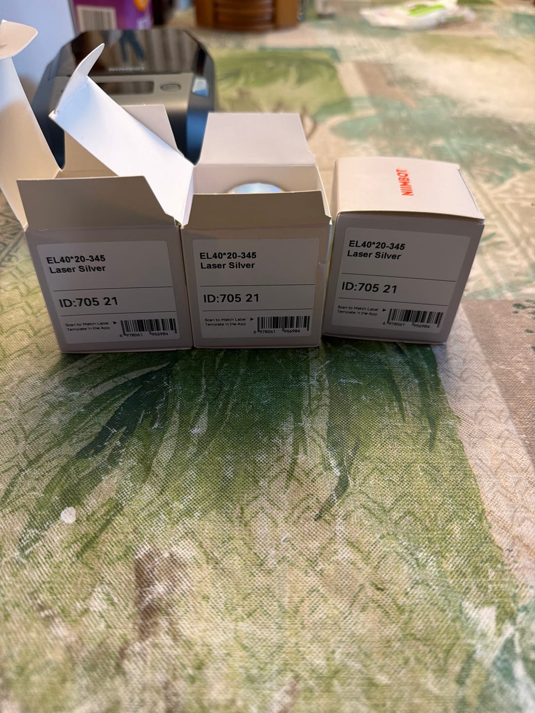 Customer photo review of Thermal Transfer Label Printer Labels for M2, M3