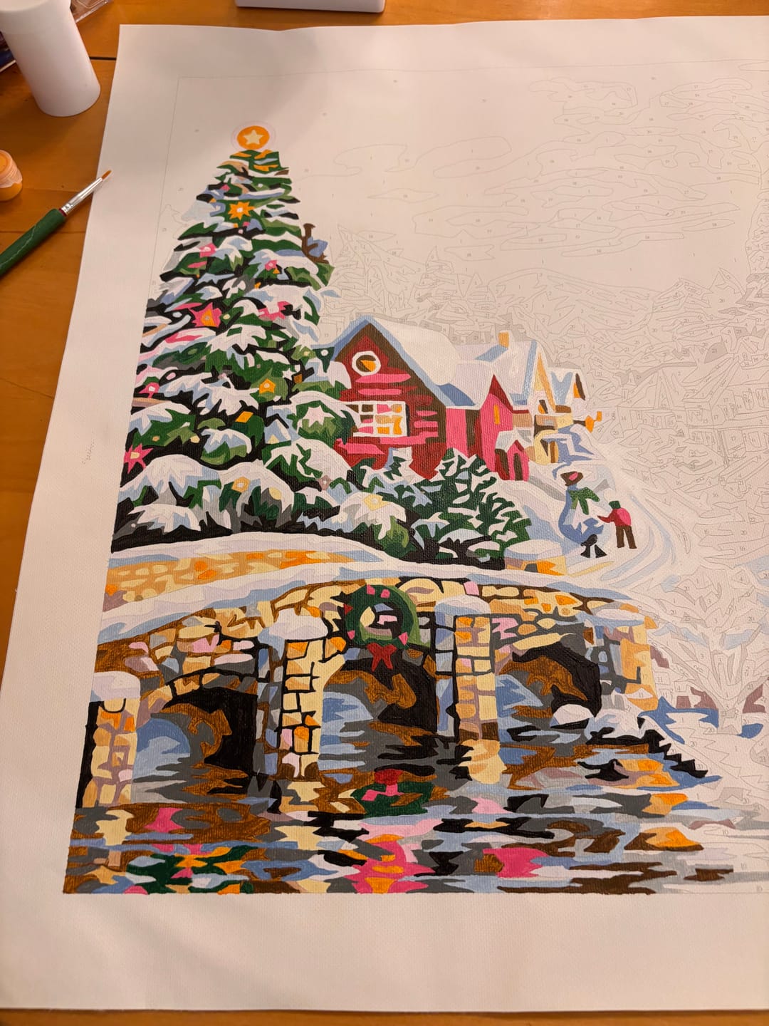 Customer photo review of Custom AI Pet Portrait Paint by Numbers Kit