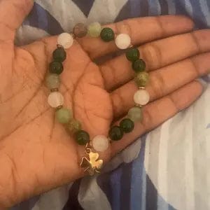 Customer photo review of FuAttract Growth Harmony & Positive Energy Green Aventurine Moonstone Unakite Chrysocolla Forest Style Bracelet