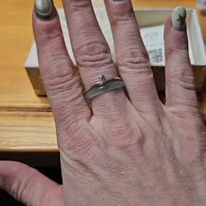 Customer photo review of FuAttract Harmony Protection & Elegance Natural Ice Jade Skinny Ring