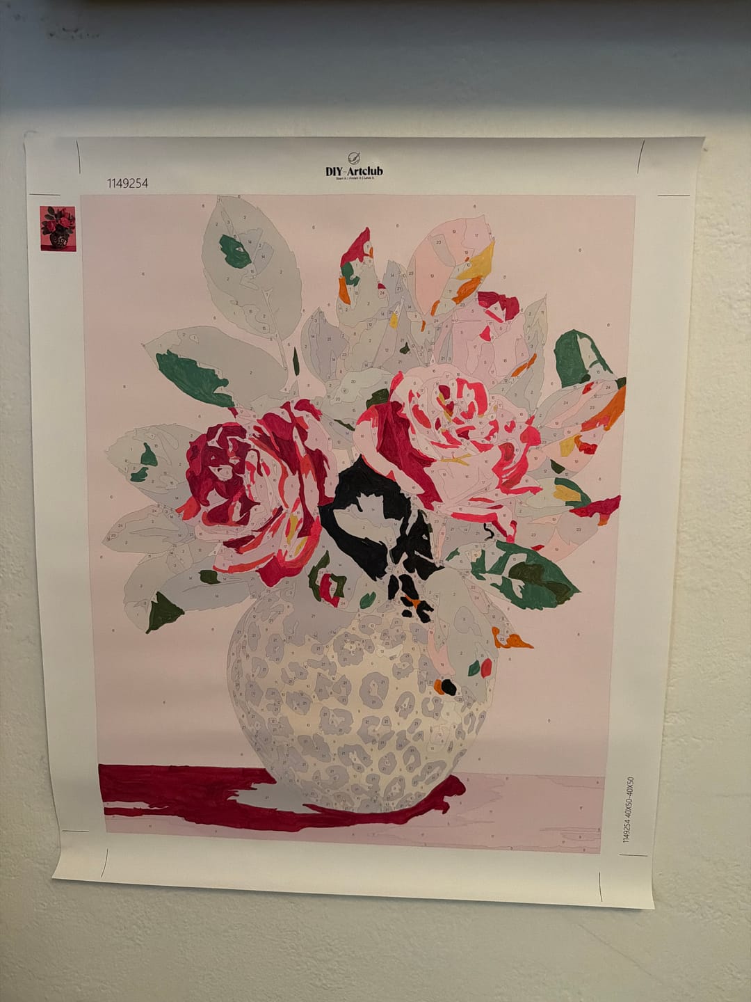 Customer photo review of Wild Roses | Paint by Number