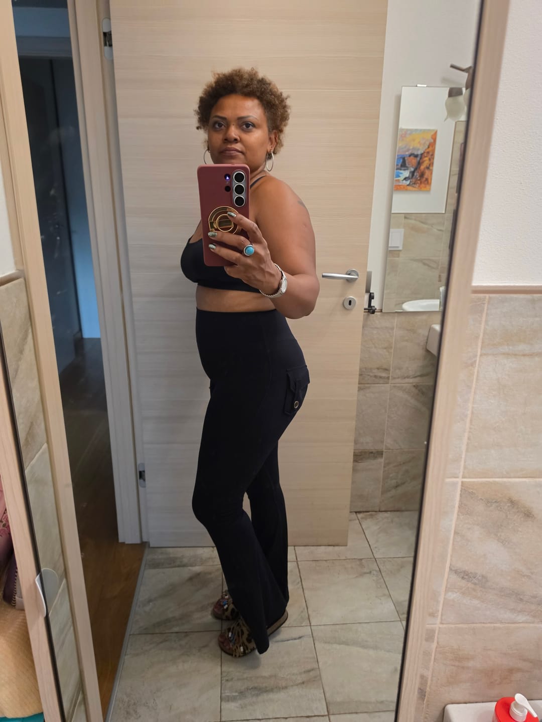 Customer photo review of LEGGINGS A ZAMPA DI ELEFANTE VENUS NERO
