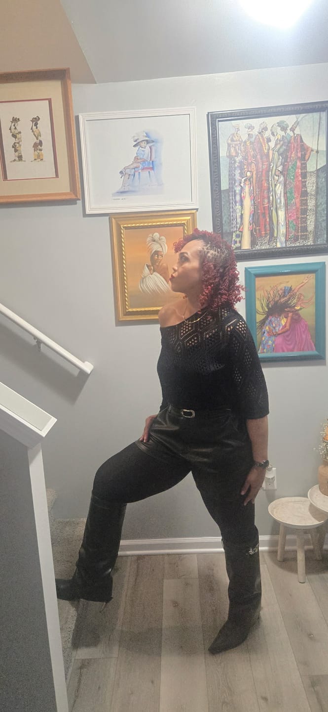 Customer photo review of CHRONO-BLACK METAL HEELED BOOT