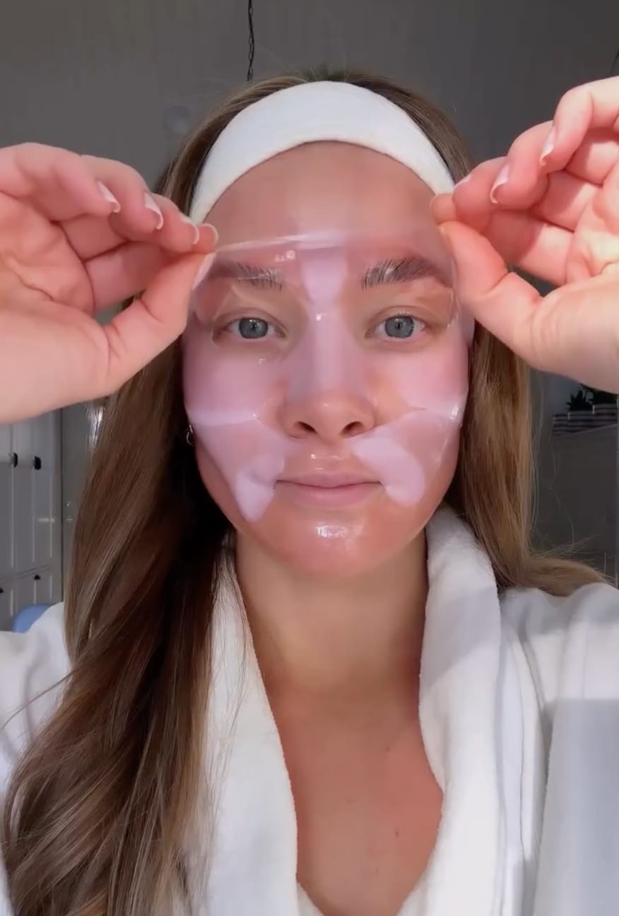 Customer photo review of Salmon PDRN Pink Collagen Jelly Gel Mask