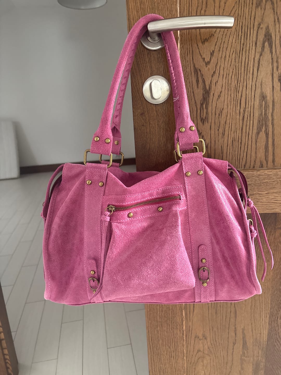 Customer photo review of It girl bag hot pink