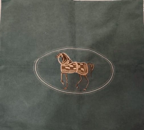 Customer photo review of Hand-Embroidered Horse Cushion Cover for Sofa and Home, 45x45cm