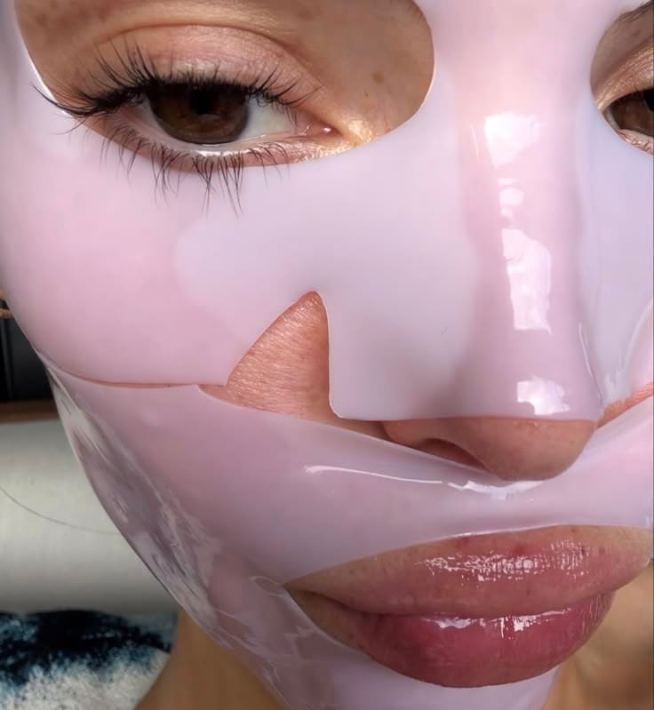 Customer photo review of Salmon PDRN Pink Collagen Jelly Gel Mask