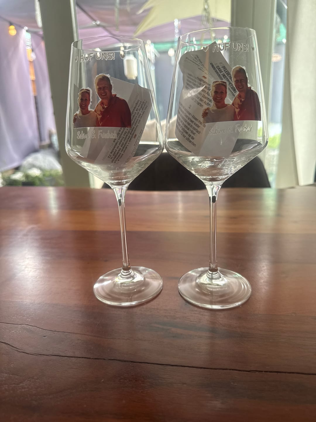 Customer photo review of Lieblingsmensch - Personalisiertes Weinglas mit Druck für Paare