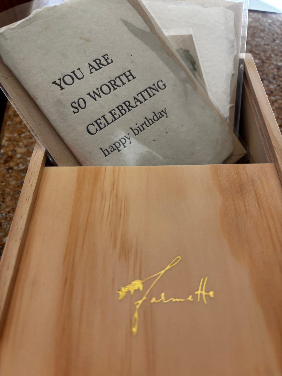 Customer photo review of Birthday Cards Wooden Box Bundle II