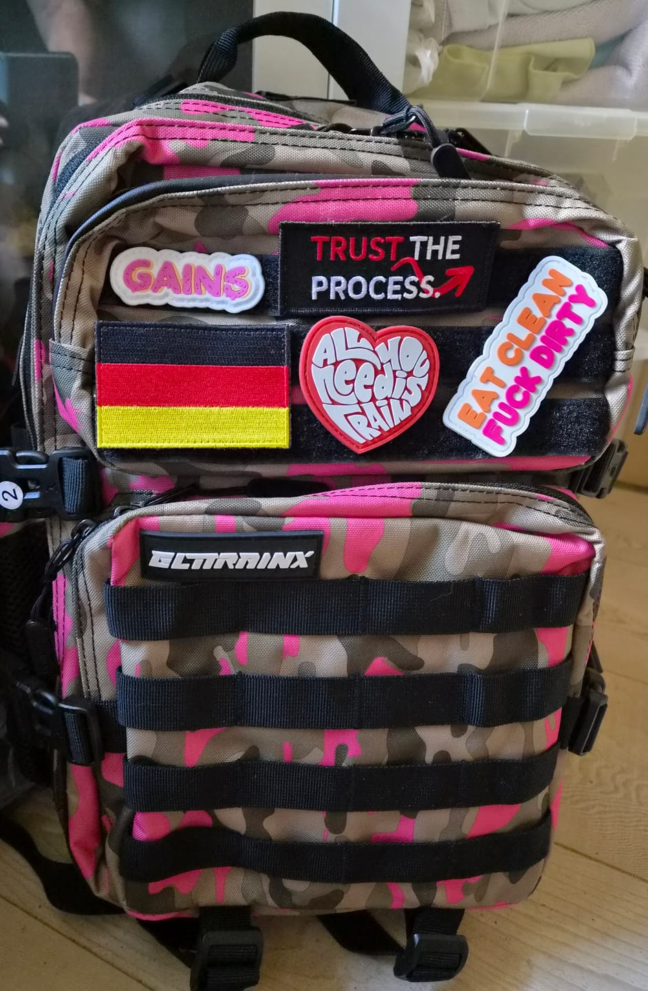 Customer photo review of Mochila Táctica 25L All In Rosa Camuflaje