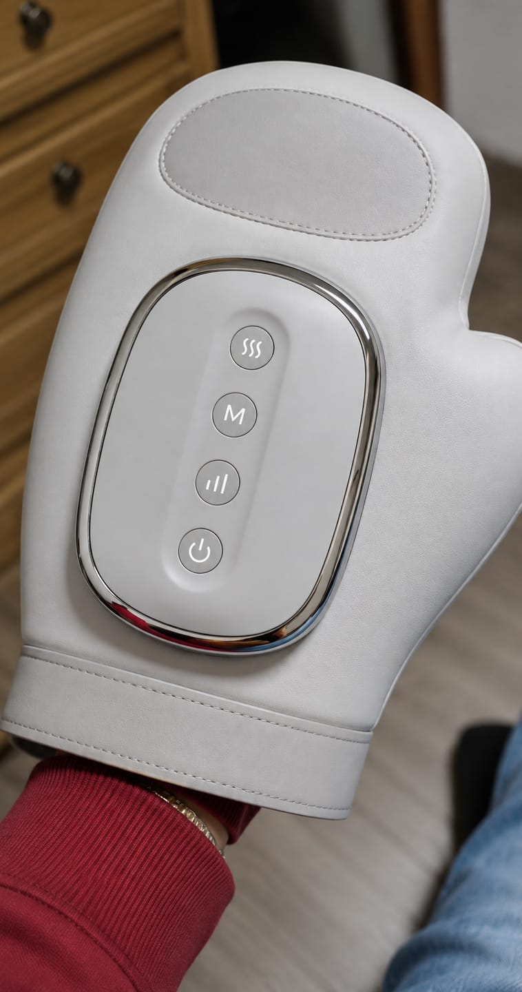 Customer photo review of Handmassagegerät mit Wärme & Kompression