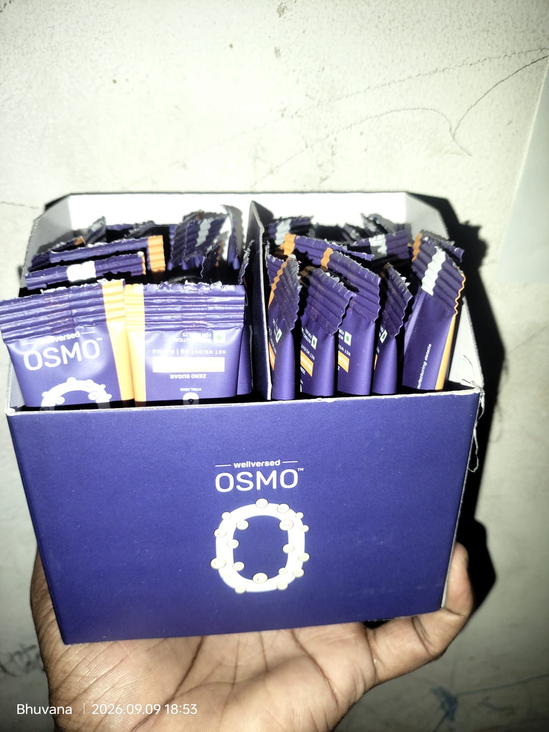 Customer photo review of OSMO Electrolytes Sachets (30 Servings, Valencia Orange)
