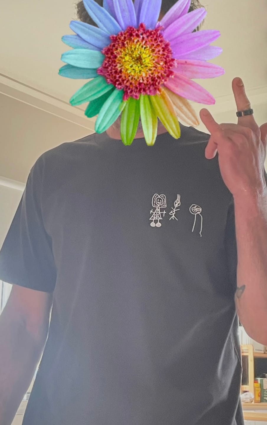 Customer photo review of CUSTOM Men's Kid's Drawing T-shirt