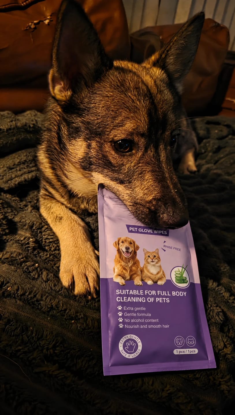 Customer photo review of PawWipe – Badet din hund faktiskt gillar