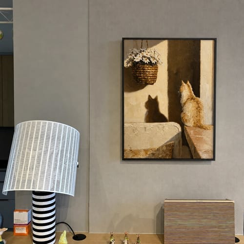 Customer photo review of Expressive Contemporary Art｜Sunlit Feline Reverie