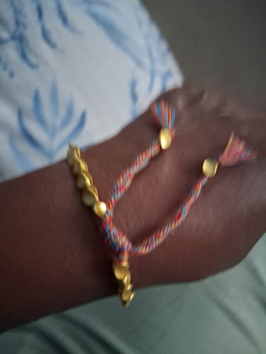 Customer photo review of Tibetan Bracelet of Fortune