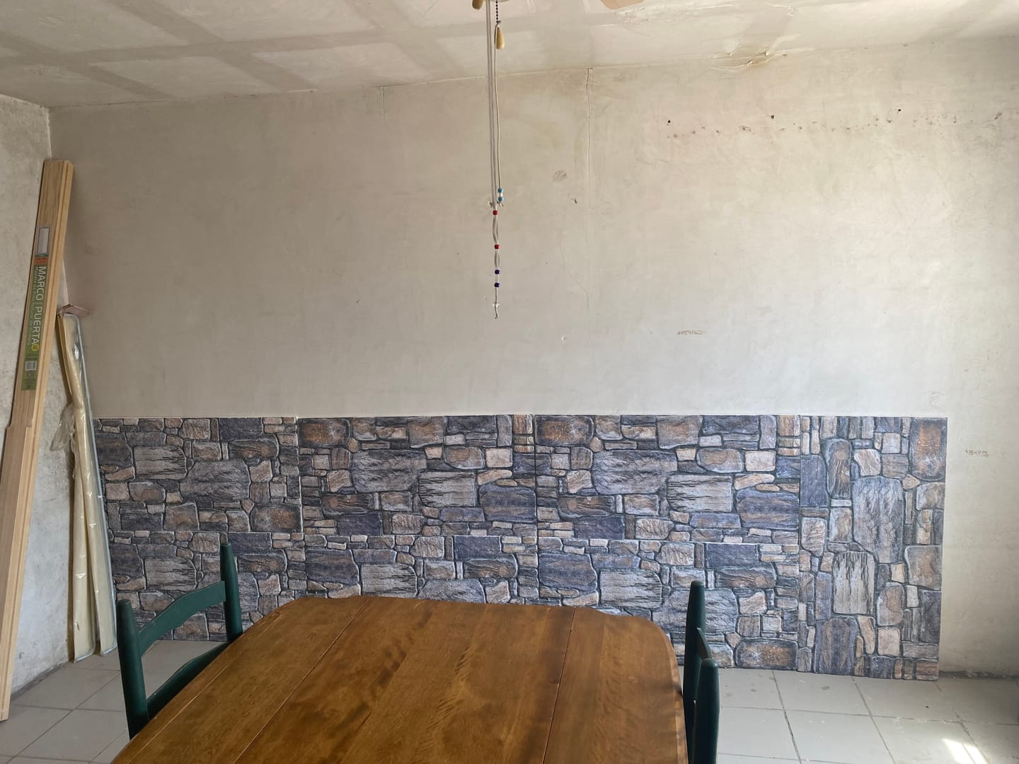 Customer photo review of Slate 3D Faux Stone Wall Panel