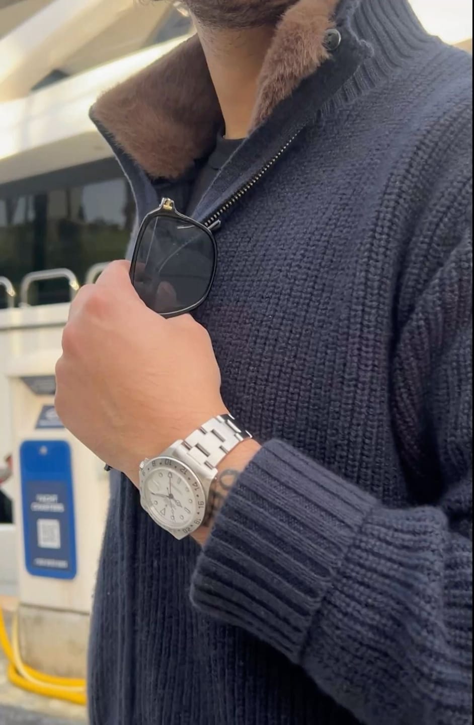 Customer photo review of Fur Zipper "Stockholm"- Dark Grey