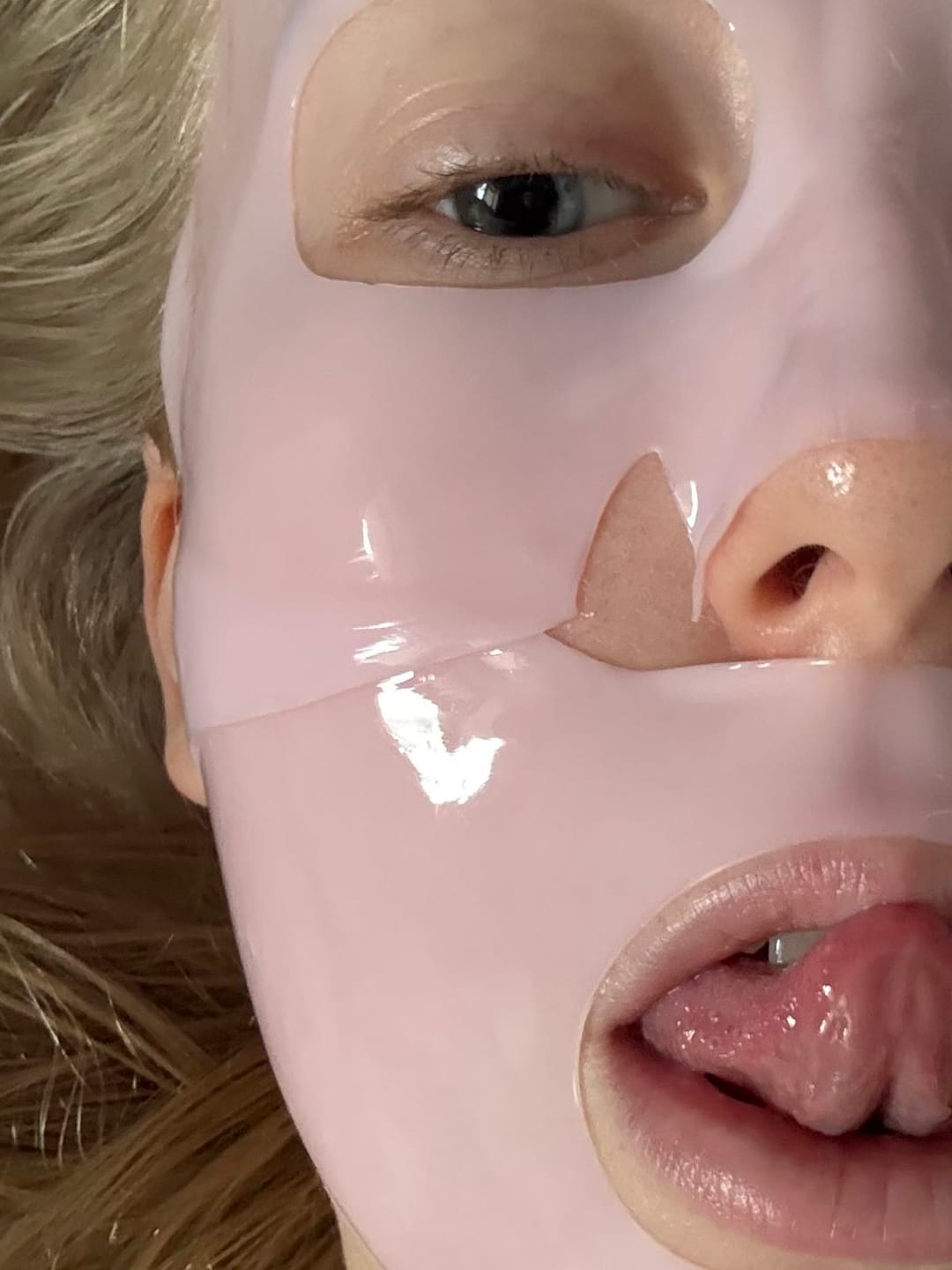 Customer photo review of Salmon PDRN Pink Collagen Jelly Gel Mask