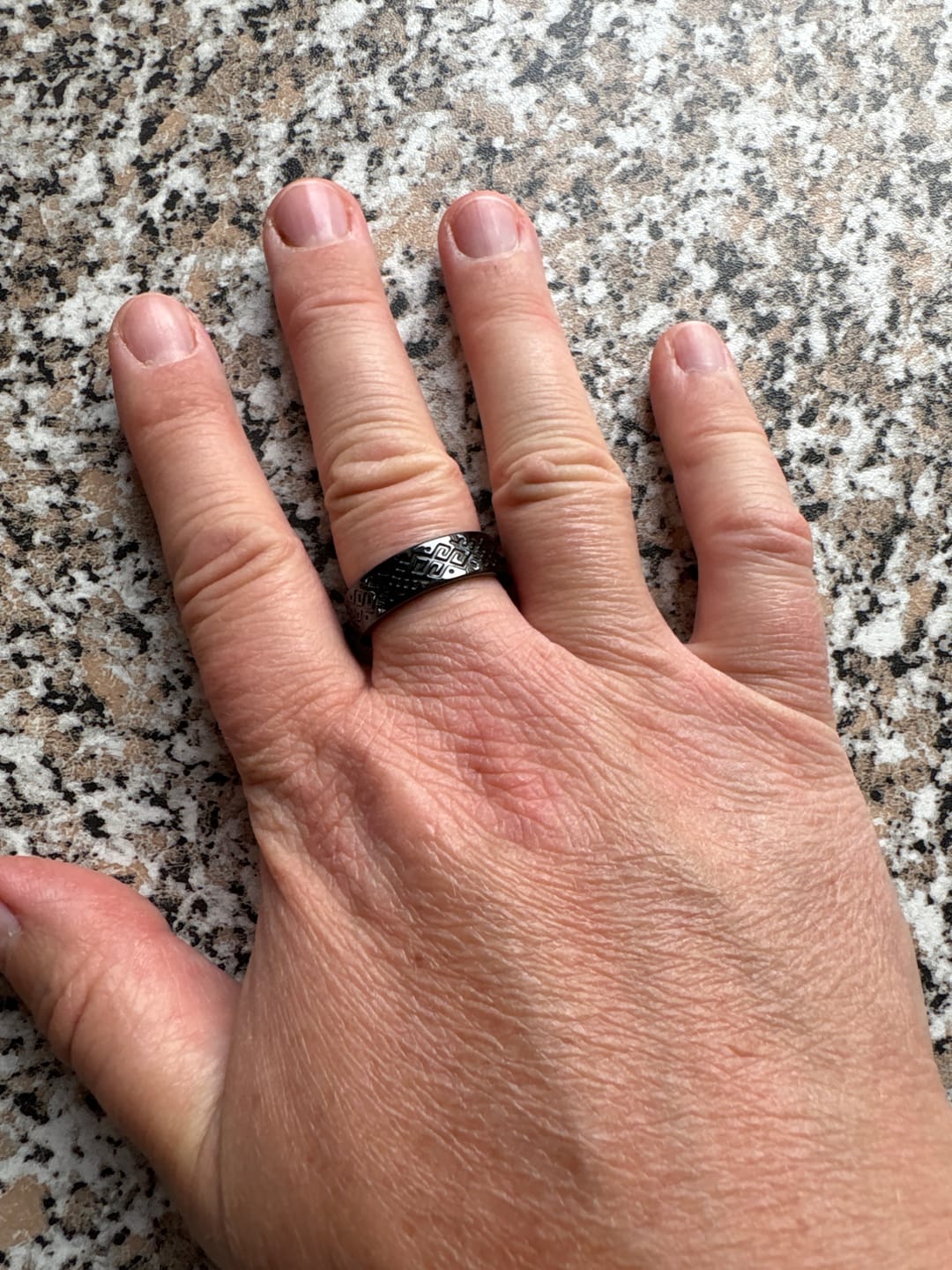 Customer photo review of Titāna gredzens "Zalkša josta"