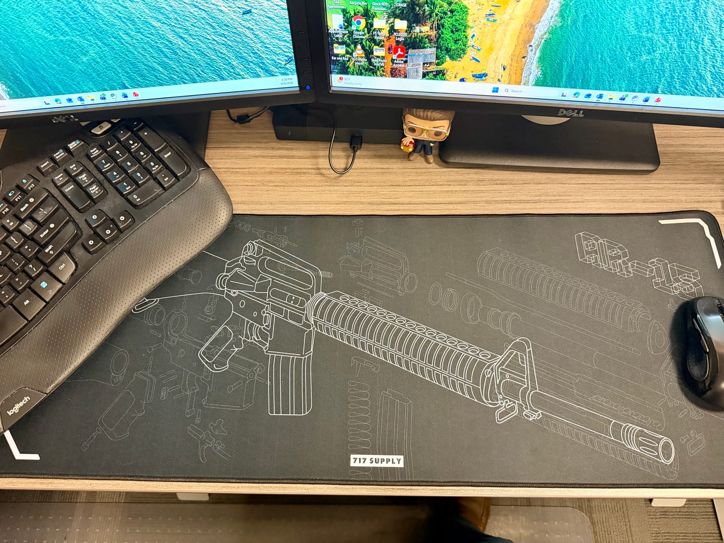 Customer photo review of 717 Supply AR15-M16 Desk Pad