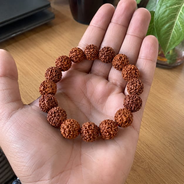 Customer photo review of 5 Mukhi Rudraksha Bracelet