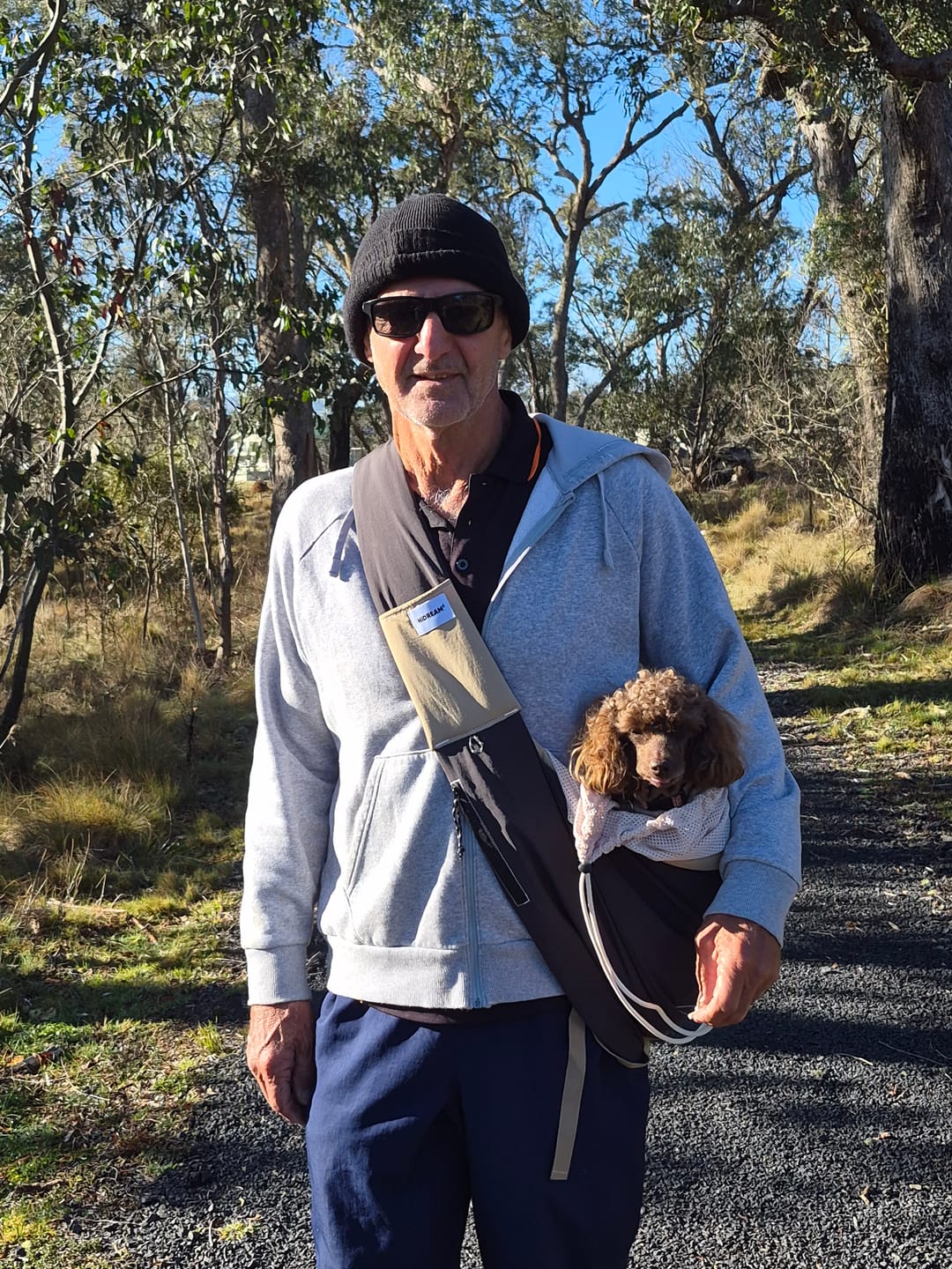 Customer photo review of Pet Sling Tote Carrier – Hands-Free Crossbody Bag for Cats & Small Dogs