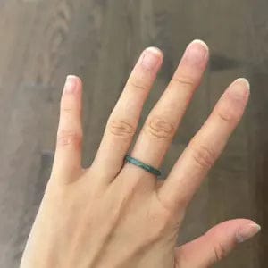 Customer photo review of FuAttract Harmony Protection & Elegance Natural Ice Jade Skinny Ring