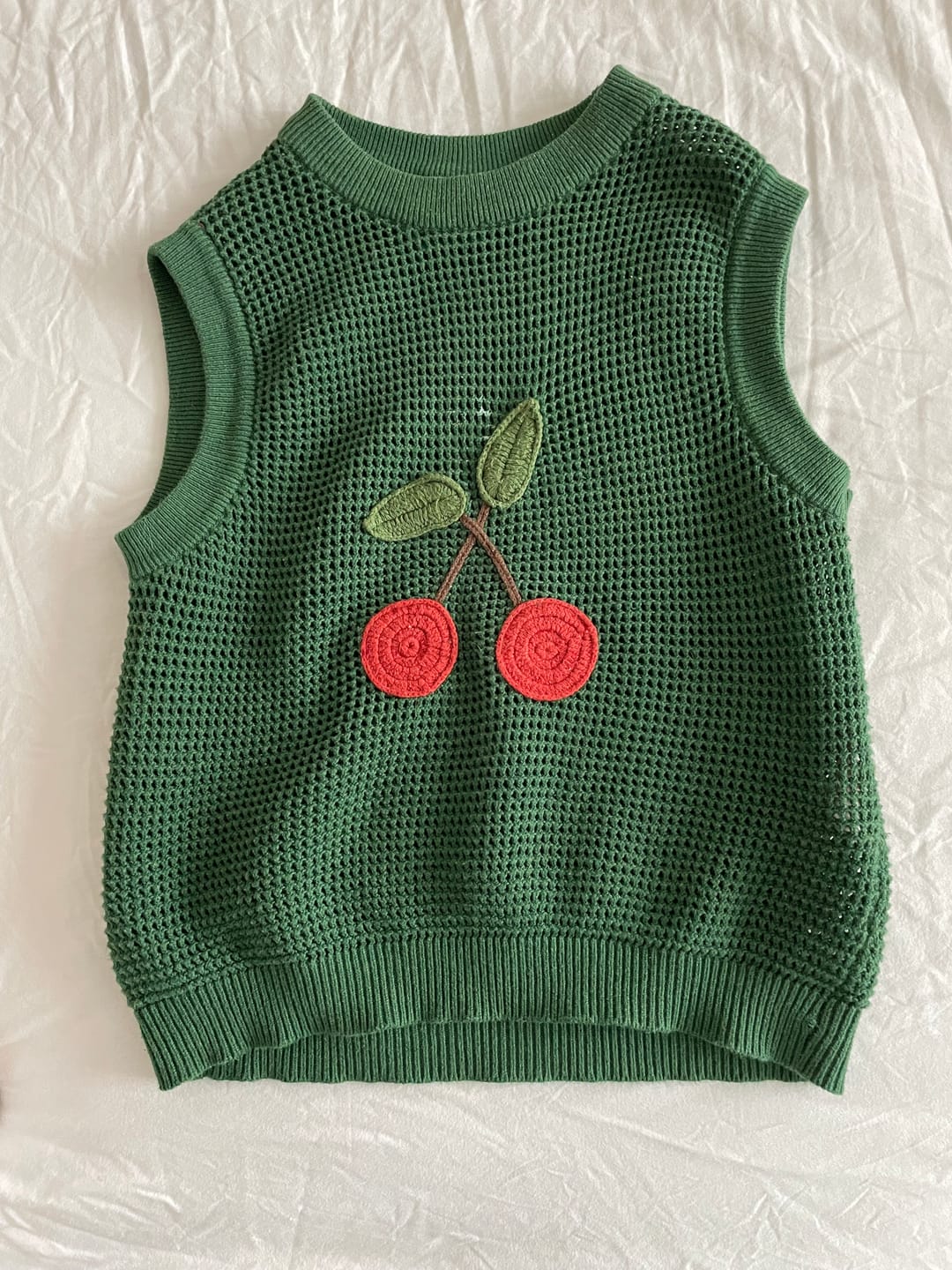 Customer photo review of Little Cherry Knitted Pullover