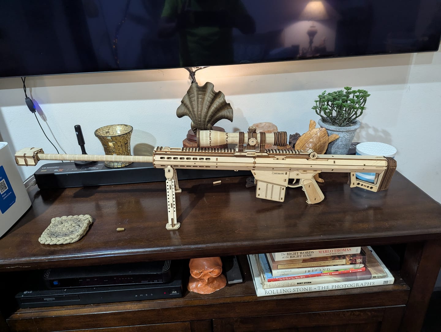 Customer photo review of Rokrgeek Barrett M82A1 3D Wooden Gun Model