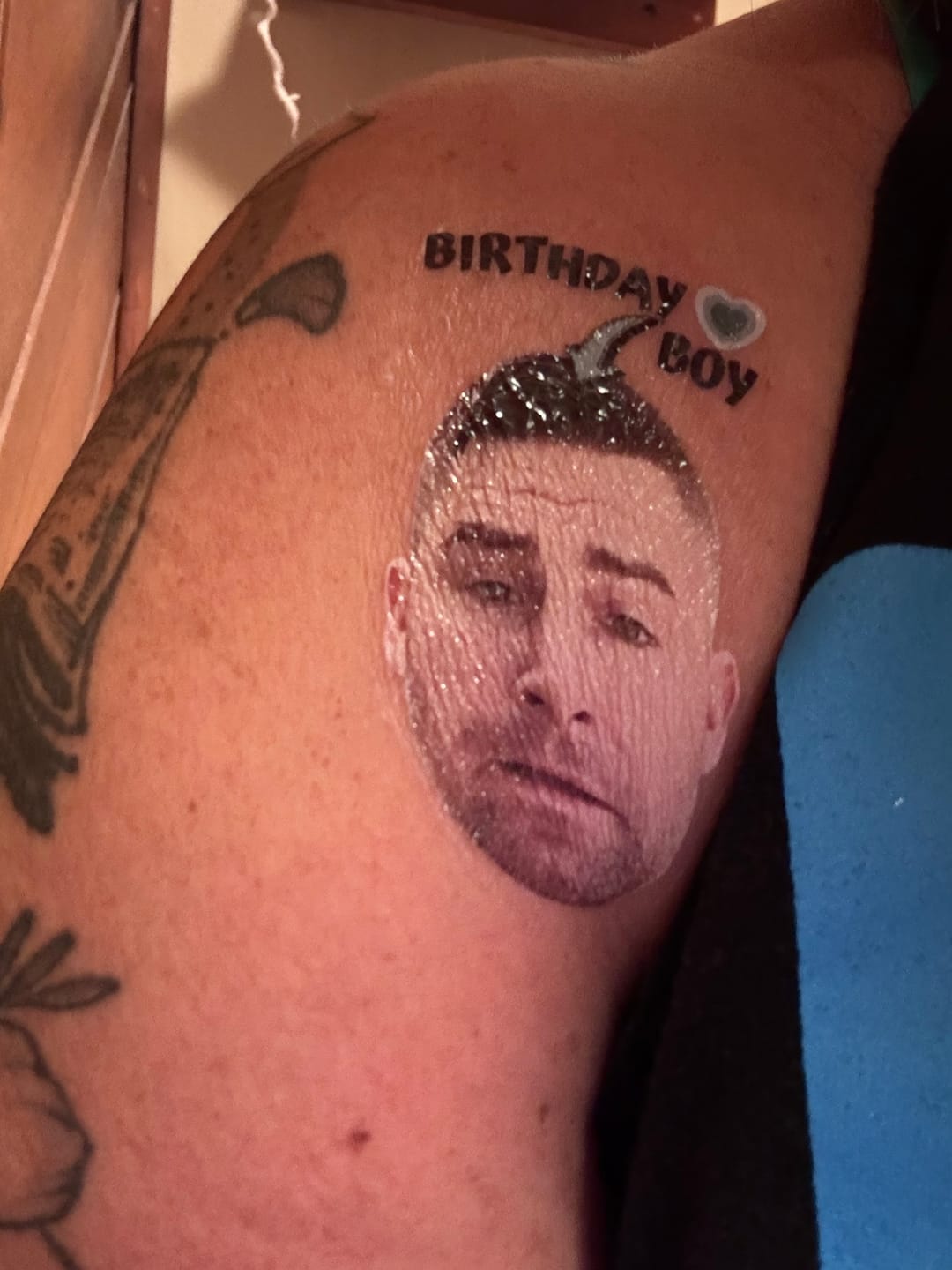 Customer photo review of Baby Birthday Boy Tattoo