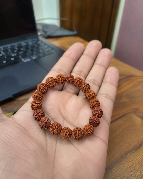 Customer photo review of 5 Mukhi Rudraksha Bracelet