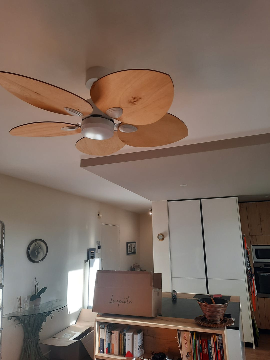 Customer photo review of Dahlia teinté Chêne | Ventilateur de plafond