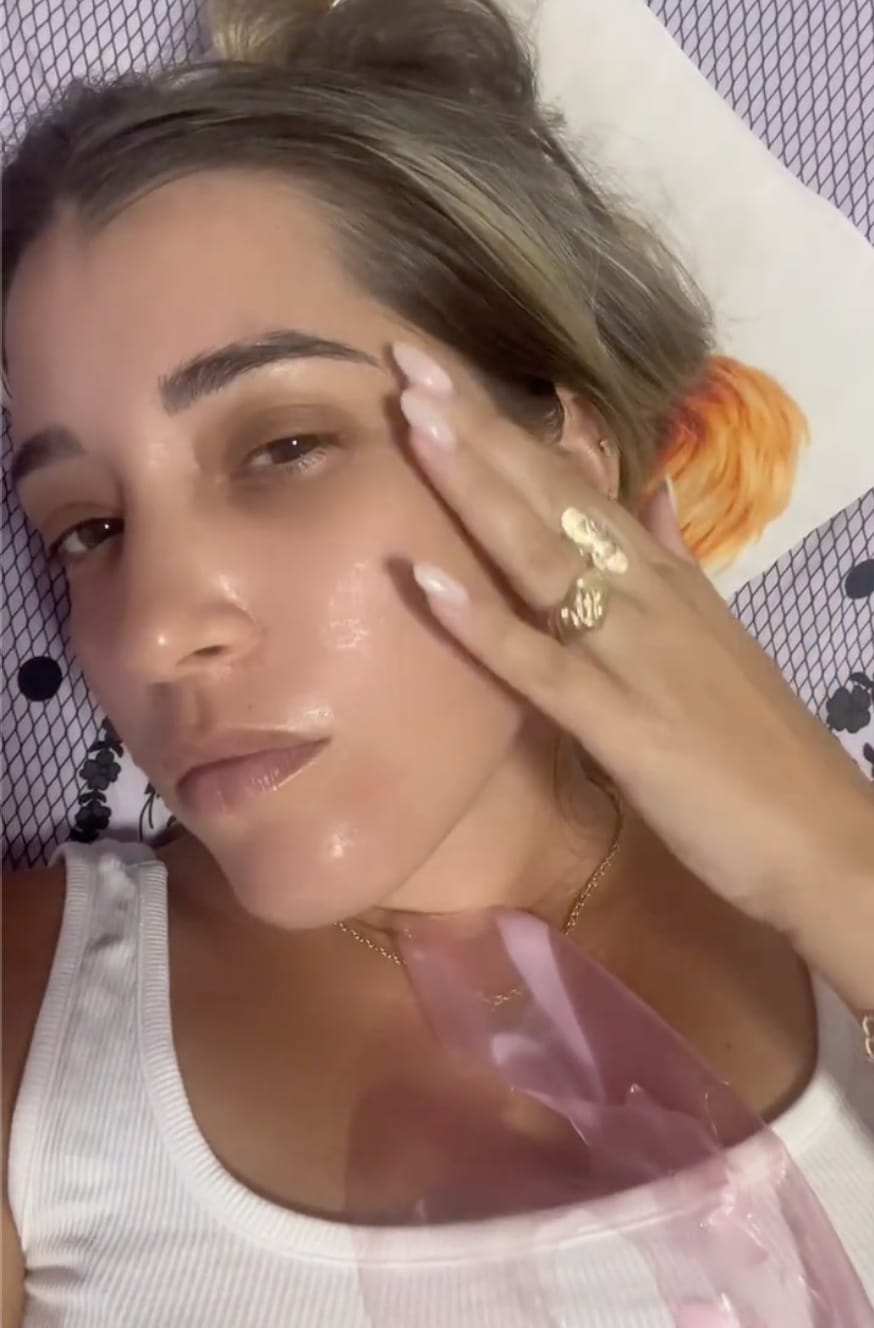 Customer photo review of Salmon PDRN Pink Collagen Jelly Gel Mask