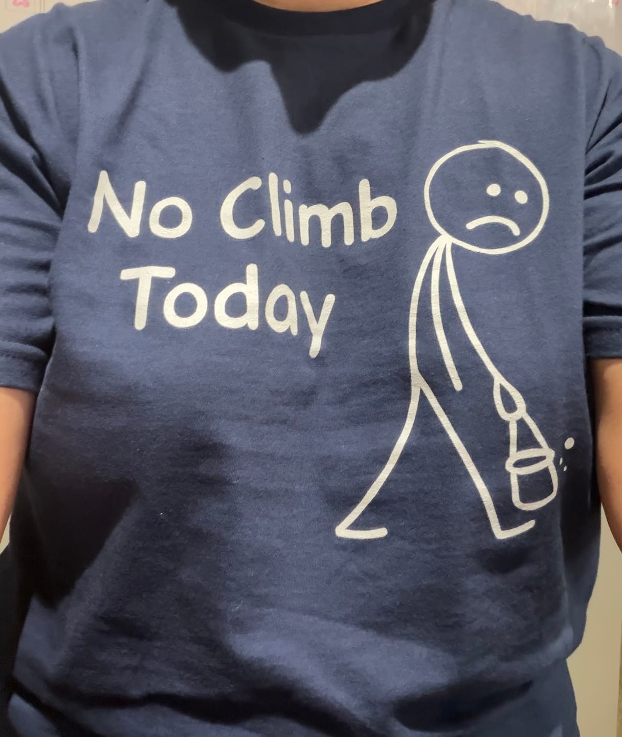 Customer photo review of No Climb Today Tee